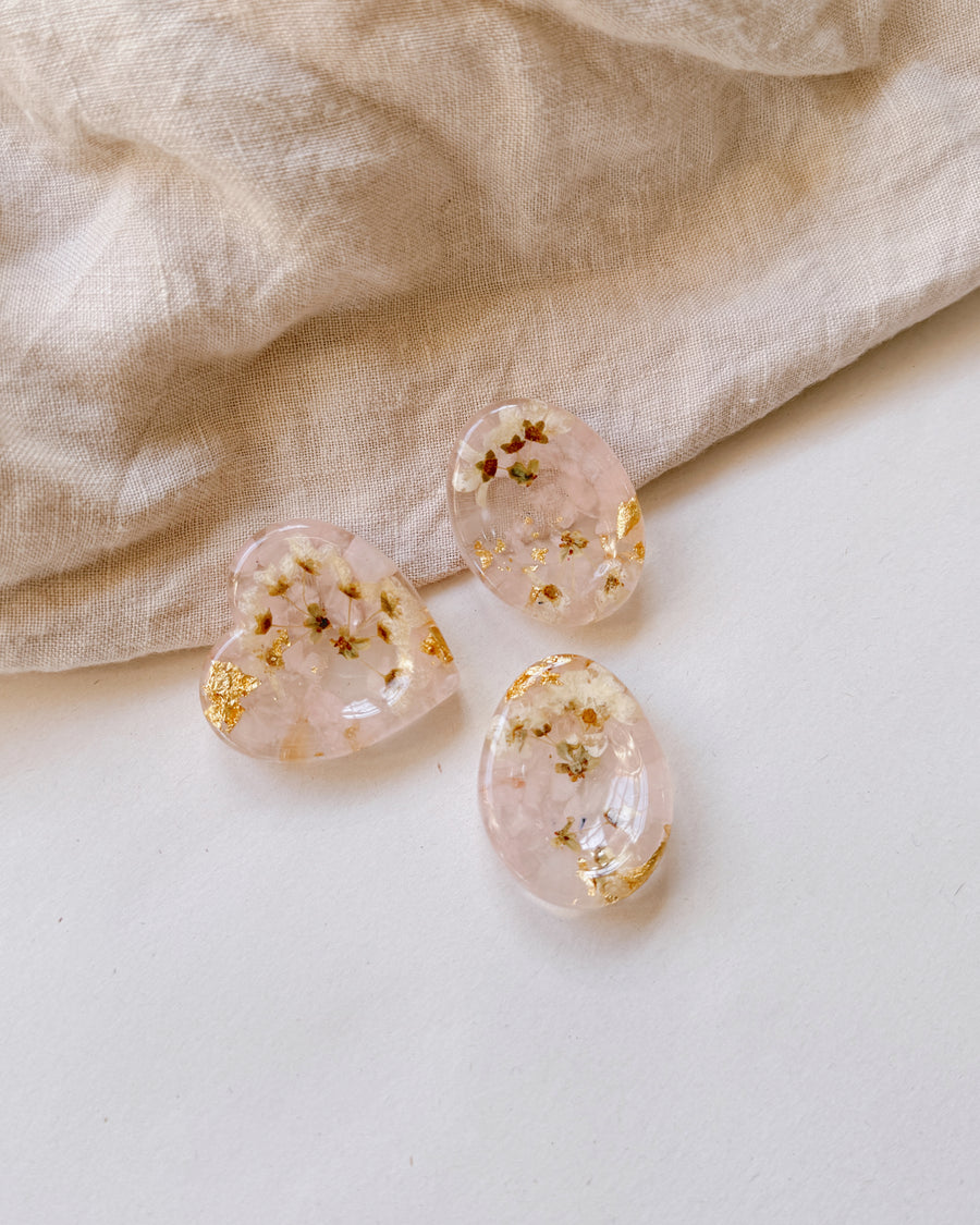 Worry thumb stone set - Rose Quartz (3pcs)