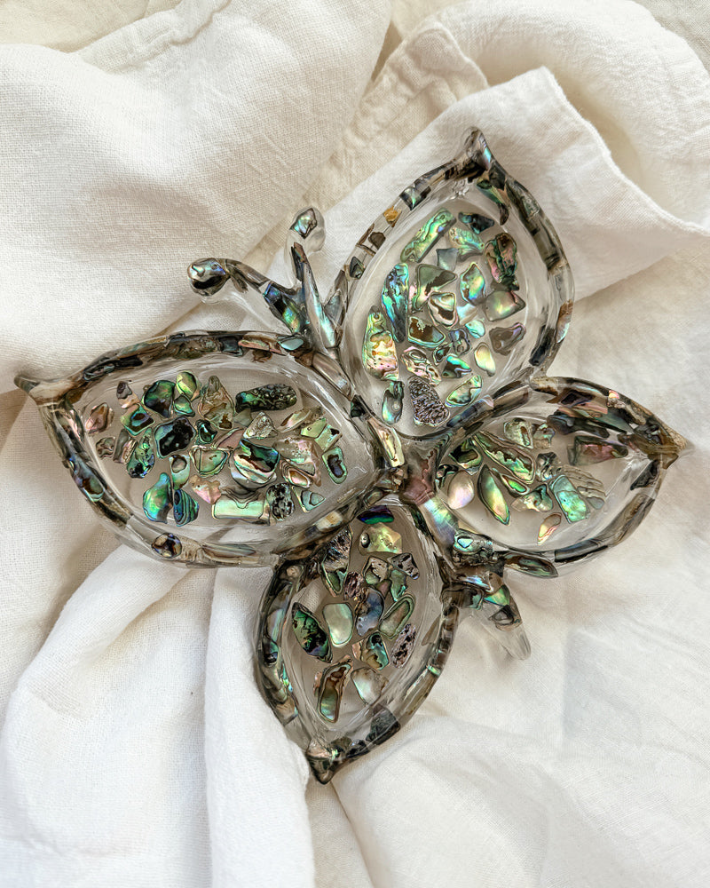 Butterfly trinket dish - NZ abalone shell
