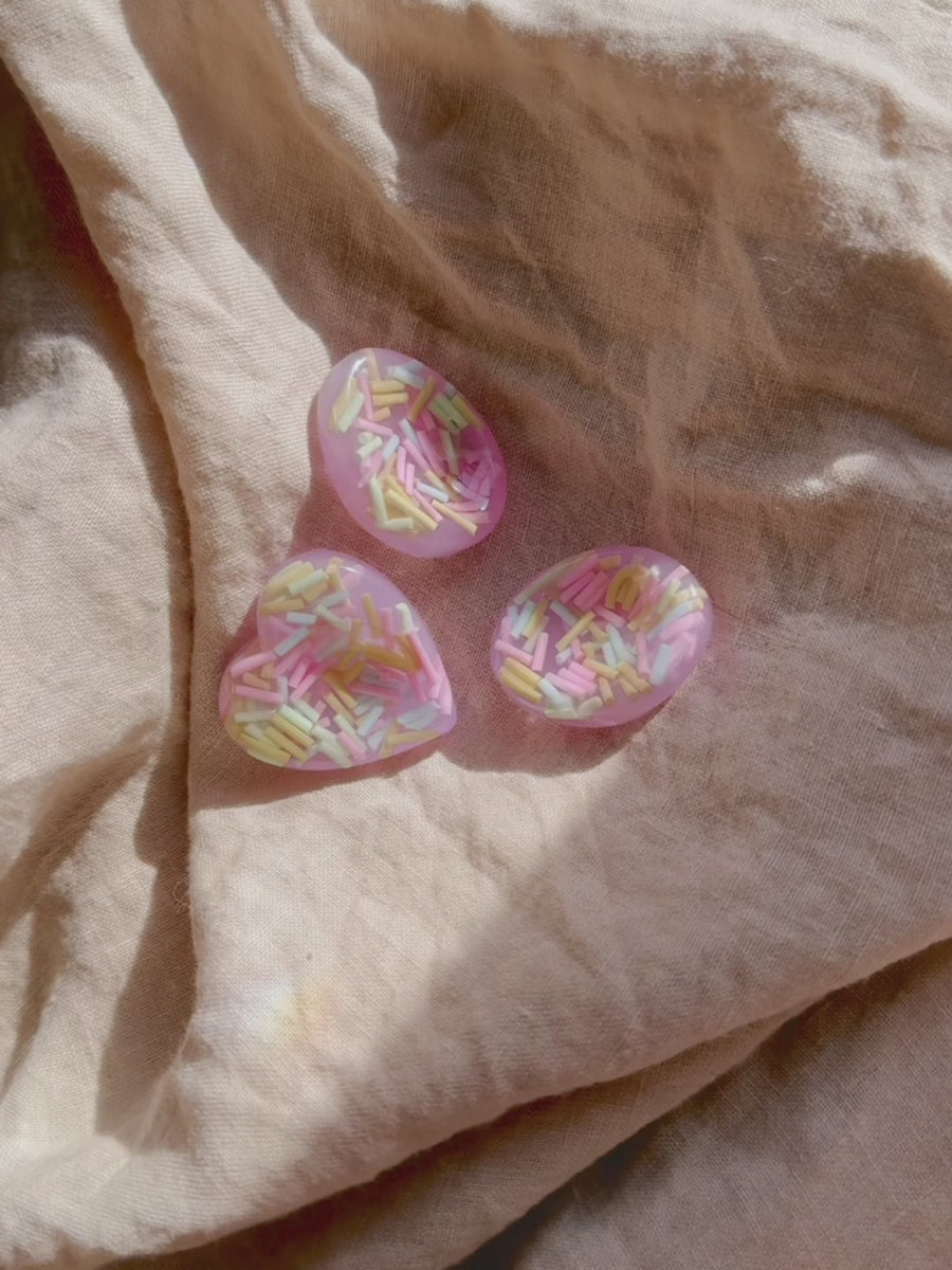 Worry thumb stone set - pastel sprinkle (3pcs)