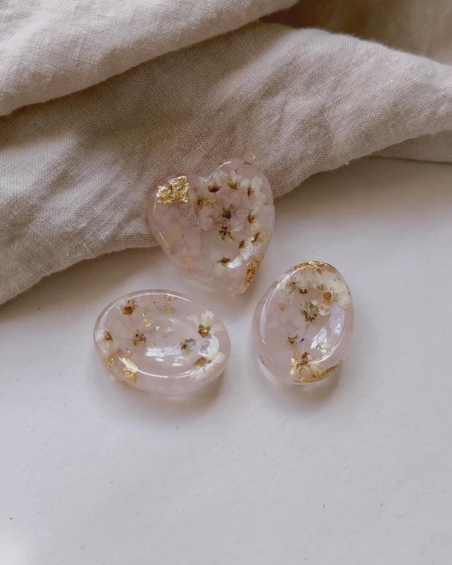 Worry thumb stone set - Rose Quartz (3pcs)